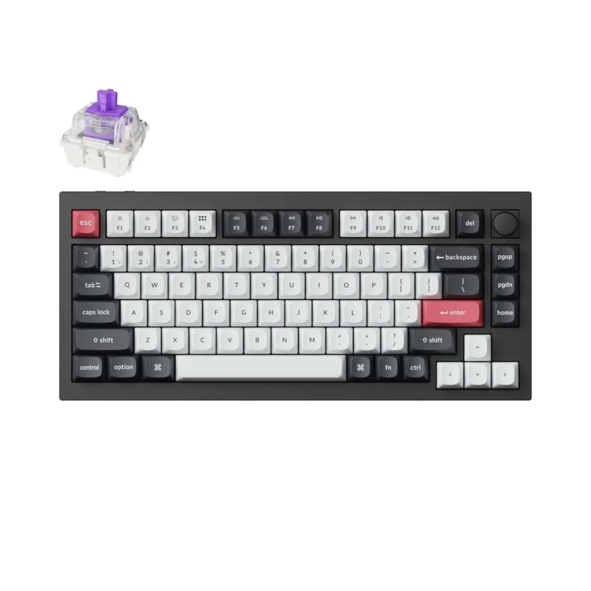 Keychron Q1H-M1 QMK Wireless Custom Keyboard - Black