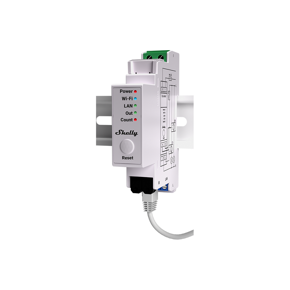 Shelly Pro EM-50 DIN-Rail Mountable Two-Channel Single Phase Energy Meter With Integrated Switch ...