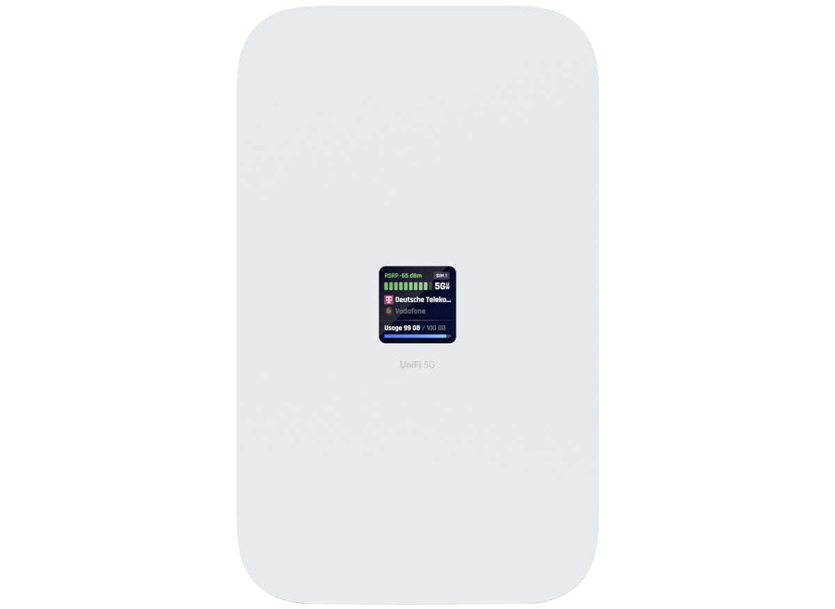 Ubiquiti UniFi 5G Max Modem with PoE input and 2.5Gbps Ethernet
