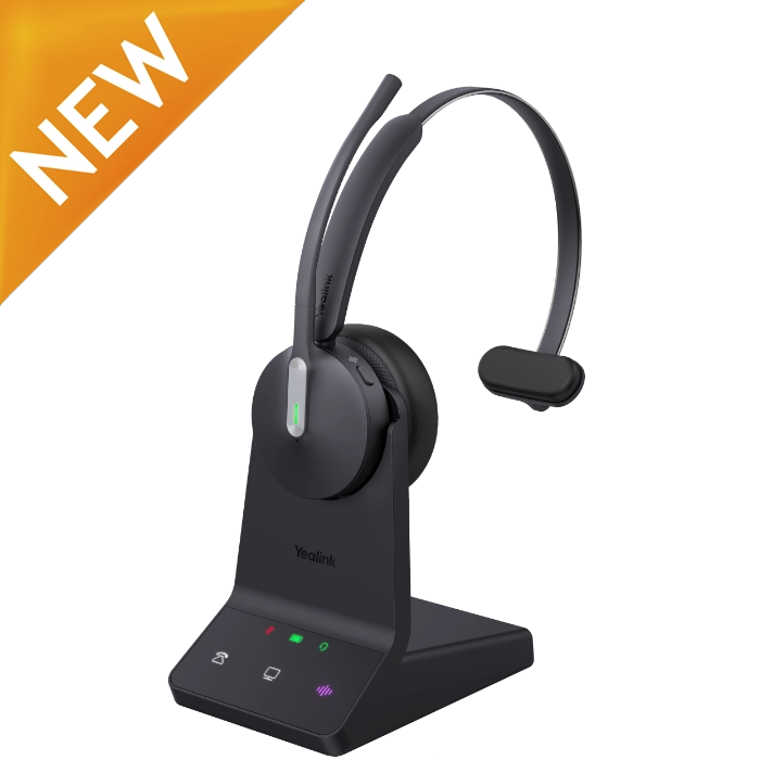 Yealink WH64 Mono DECT Hybrid Wireless Headset, Teams Certified
