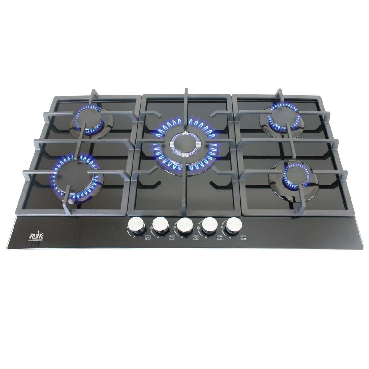 Alva 5-Burner Glass Gas Hob 90cm
