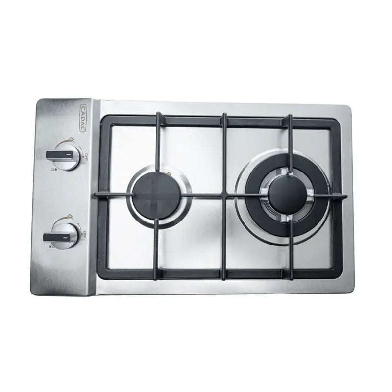CADAC - 2 Burner Gas Hob - Stainless Steel