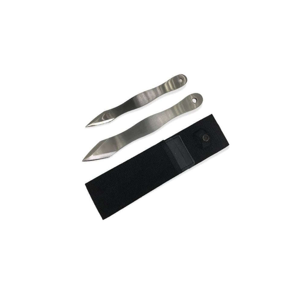 2-PCS STAINLESS STEEL THROWING KNIFE WITH SHEATH- 3420
