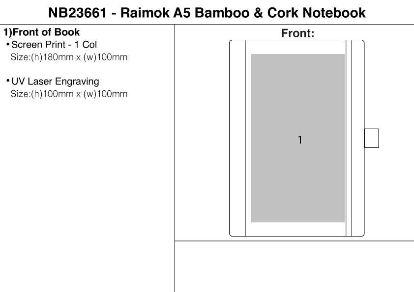 Raimok A5 Bamboo & Cork Notebook