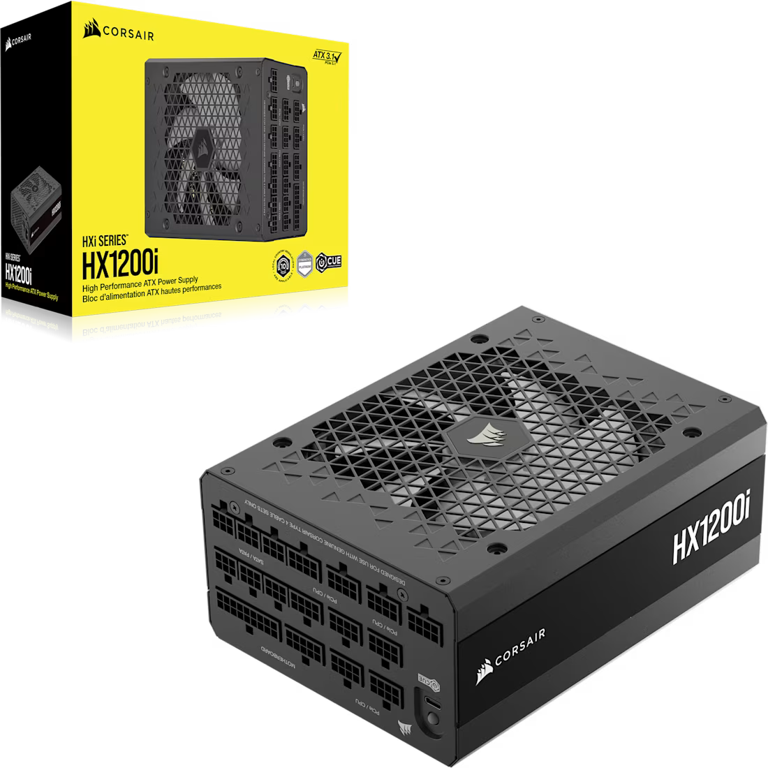 Corsair HX Series HX1200i  1200 Watt 80 PLUS® Platinum Certified Fully Modular PSU; ATX 3....