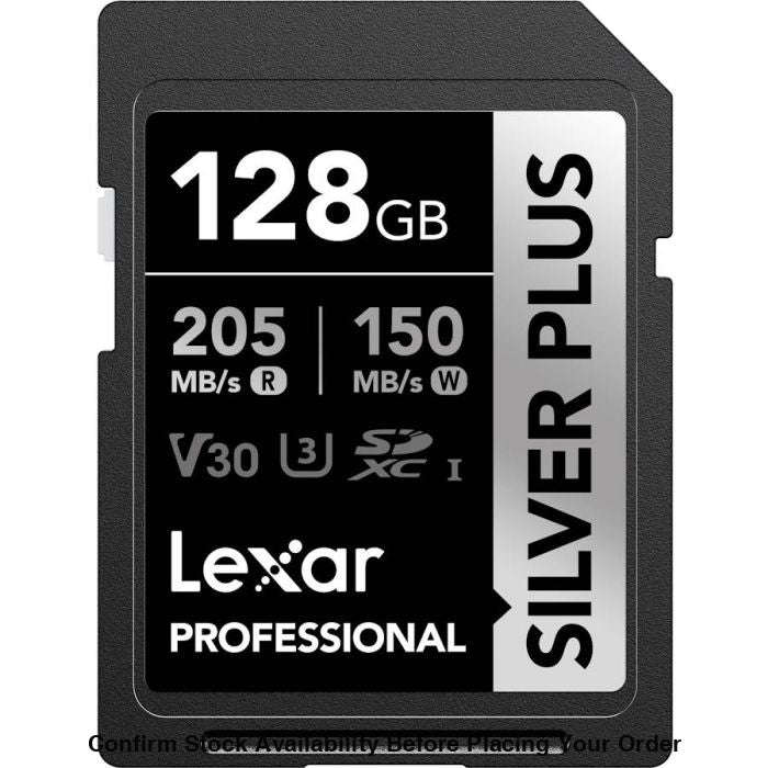 Lexar Professional Silver Plus UHS-I SDXC Memory Card - 128GB, 205mb/s