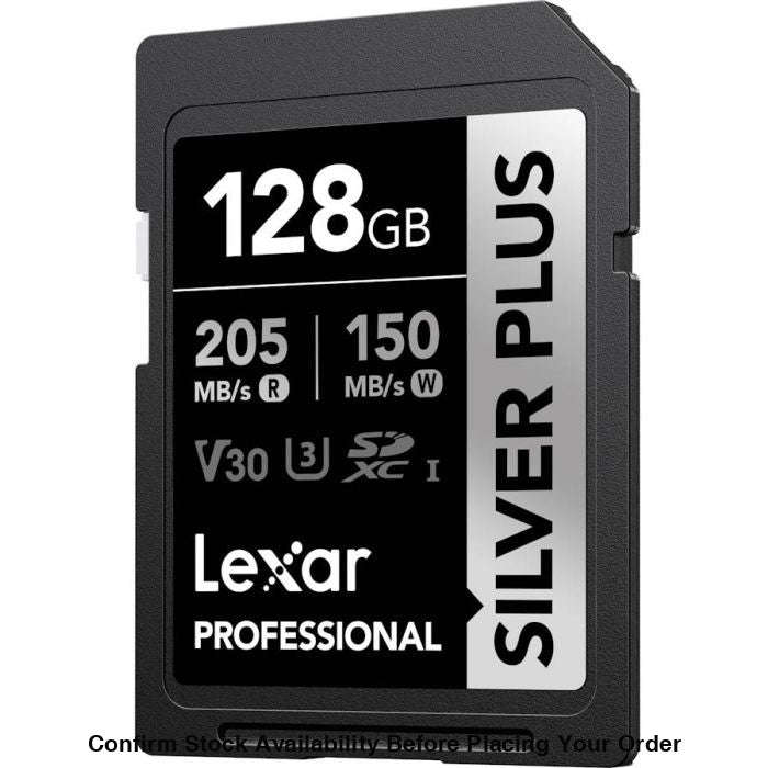 Lexar Professional Silver Plus UHS-I SDXC Memory Card - 128GB, 205mb/s