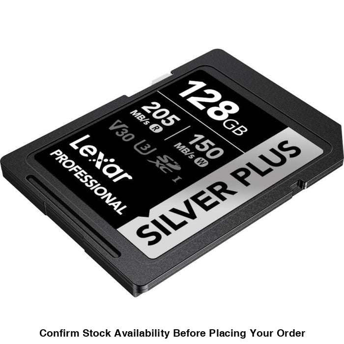 Lexar Professional Silver Plus UHS-I SDXC Memory Card - 128GB, 205mb/s