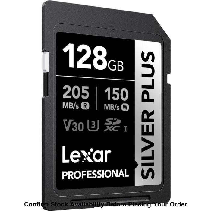 Lexar Professional Silver Plus UHS-I SDXC Memory Card - 128GB, 205mb/s
