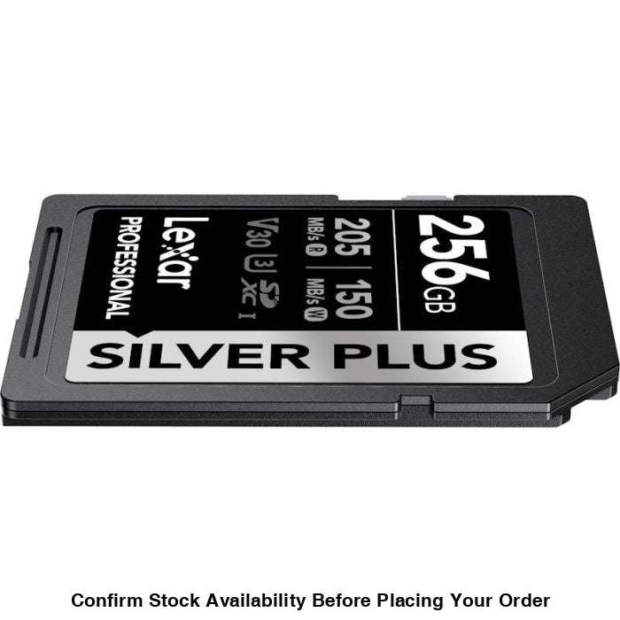 Lexar Professional Silver Plus UHS-I SDXC Memory Card - 256GB, 205MB/s