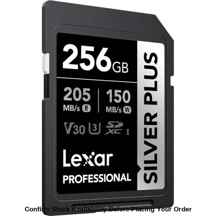 Lexar Professional Silver Plus UHS-I SDXC Memory Card - 256GB, 205MB/s