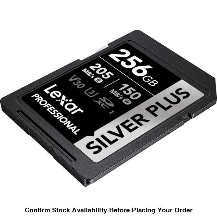 Lexar Professional Silver Plus UHS-I SDXC Memory Card - 256GB, 205MB/s