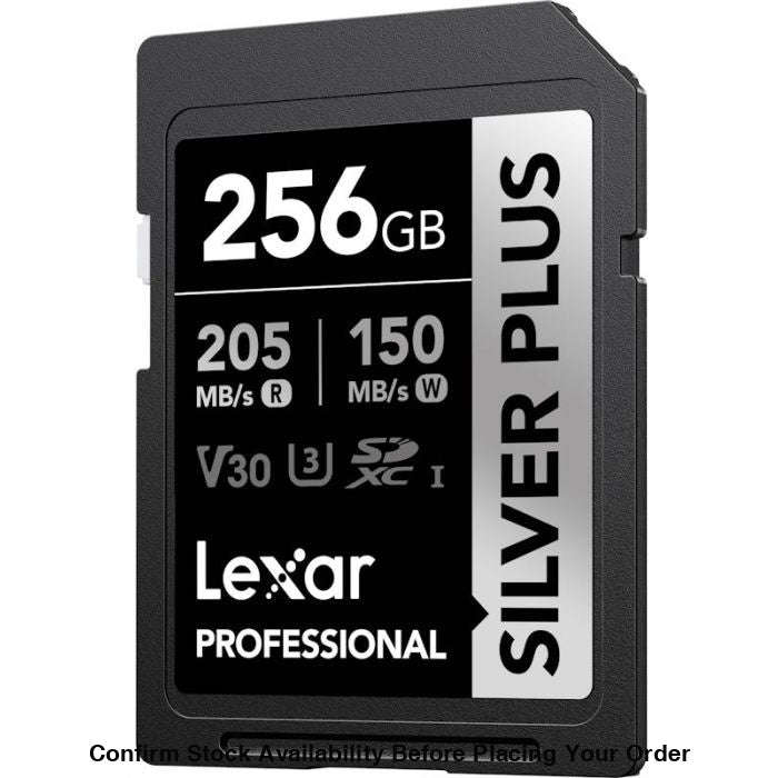 Lexar Professional Silver Plus UHS-I SDXC Memory Card - 256GB, 205MB/s