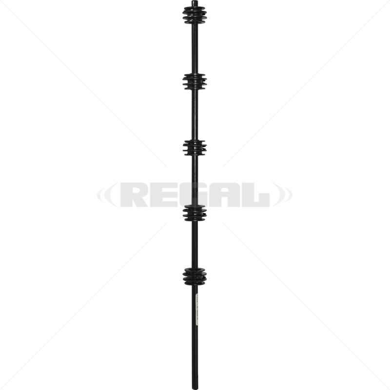 F/Pole - 5Line Round Black