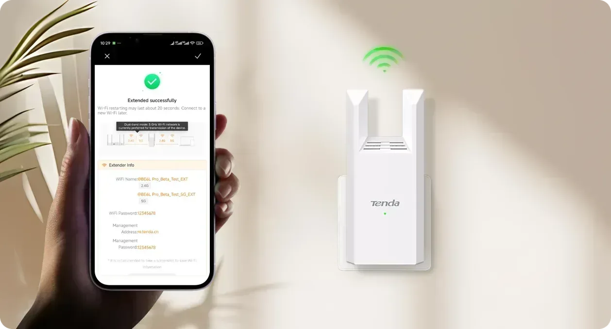 Tenda A18 Pro AC1200 Dual-Band Wi-Fi Range Extender
