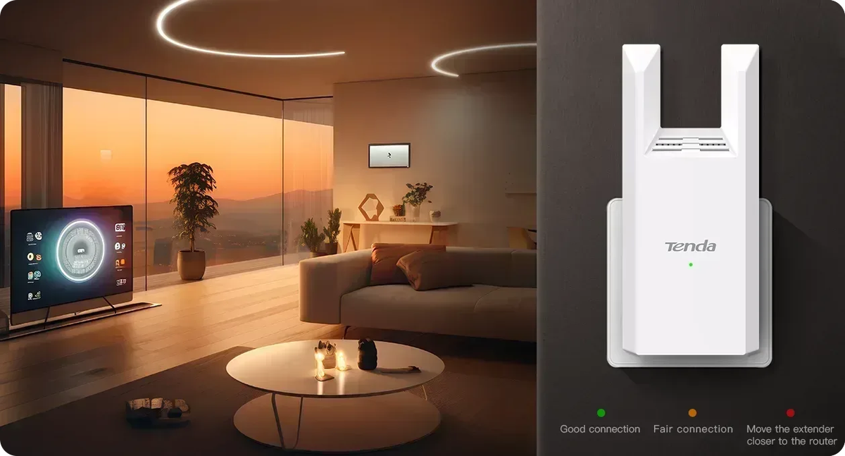 Tenda A18 Pro AC1200 Dual-Band Wi-Fi Range Extender