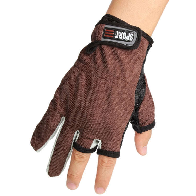 Fishing gloves High Elasticity Black 3 Open Fingers