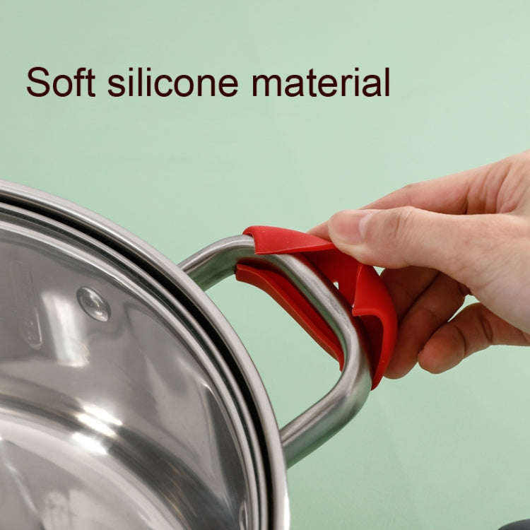 Silicone Pot Handle Insulation Cover 5 pair set Red