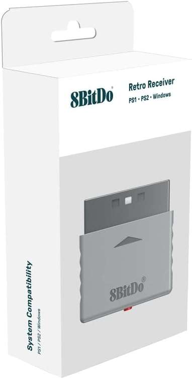 8Bitdo Retro Receiver for PS1 & PS2 (PS4,PS5, switch & Xbox One) (Retro)