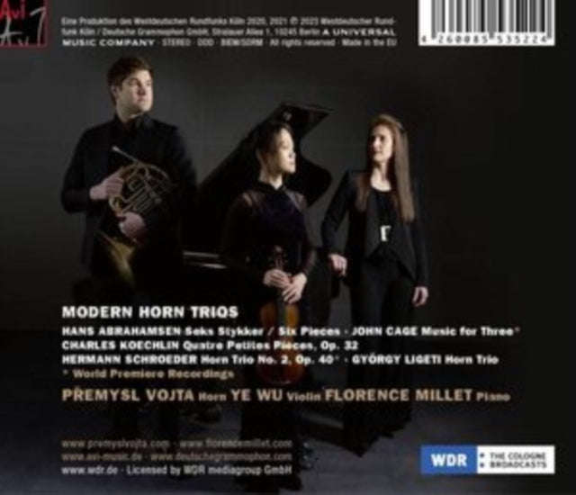 Premysl Vojta / Ye Wu / Florence Millet - Modern Horn Trios (CD)