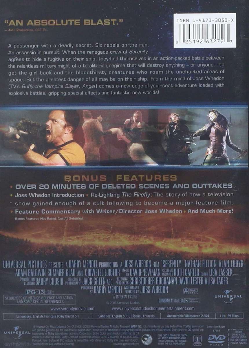 Serenity (2005) (DVD) (Second-Hand)