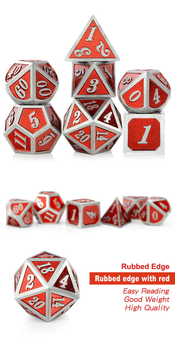 Metal & Enamel Dice Set (7) Engineer (Dice Sets & Games)
