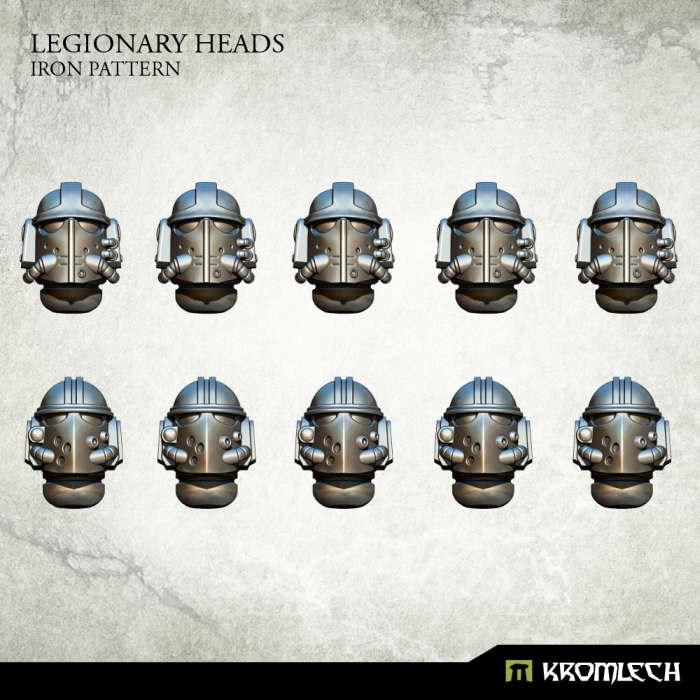 Legionary Heads Iron Pattern (10) (Miniatures)