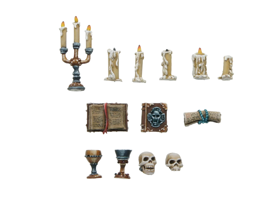 Conversion Parts Candles. books. skulls... (Miniatures)