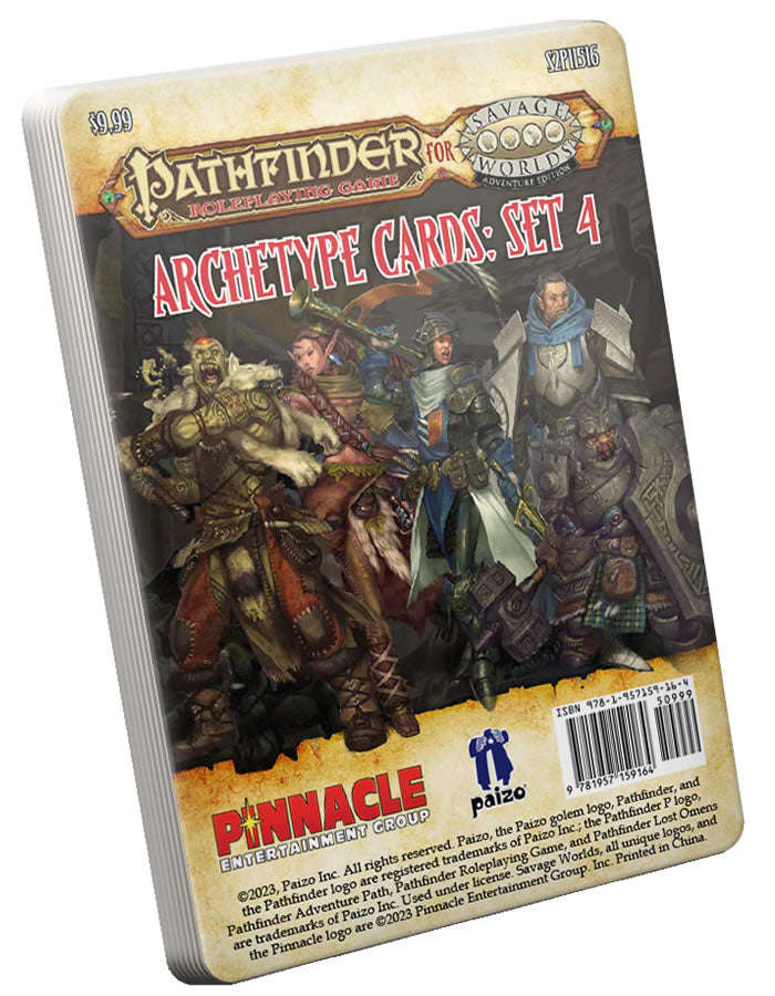 Pathfinder for Savage Worlds Archetype Cards Set 4 (RPGs)