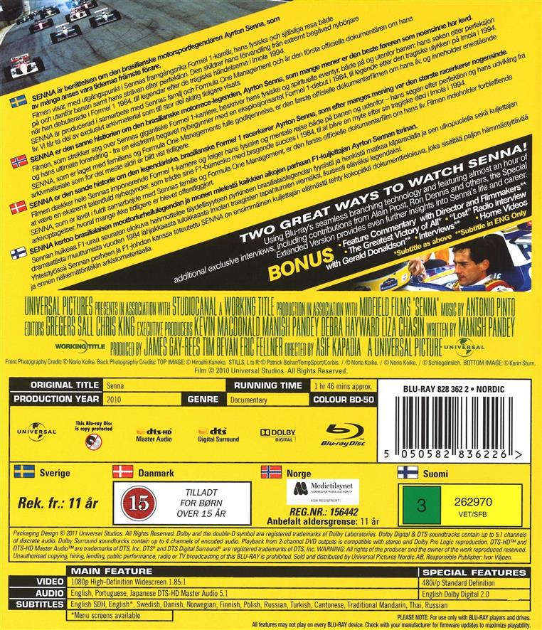 Senna (2010) (Blu-ray) (Second-Hand)