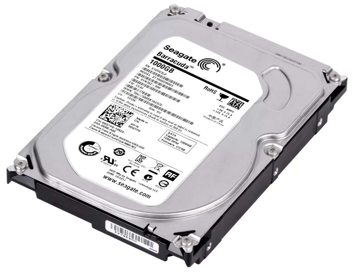 1.0TB, Seagate Barracuda, 3.5", 7200rpm, 64MB, SATADesktop HD