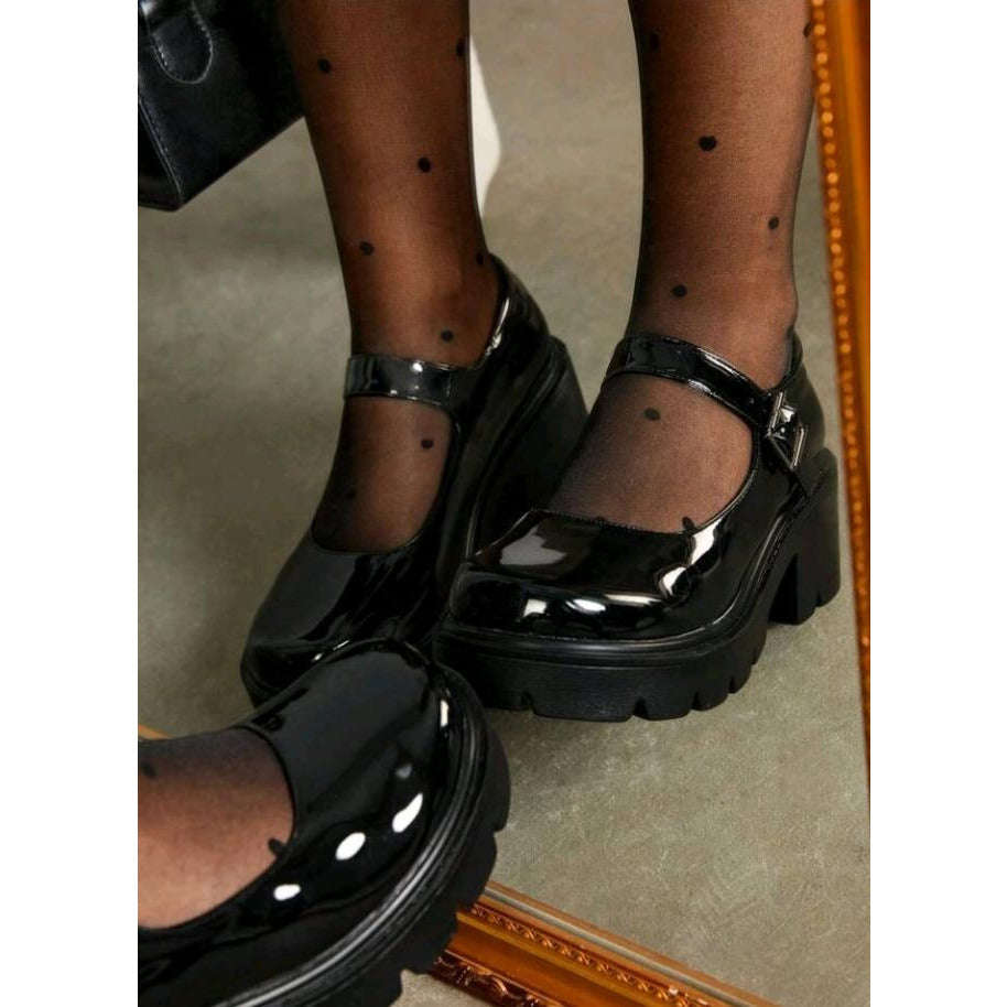 Glossy Vintage Platform Shoes