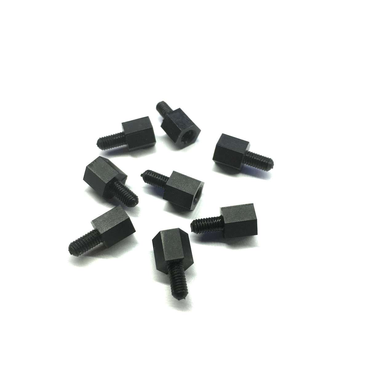6mm M3 Male/Female Hex Black Nylon Standoffs