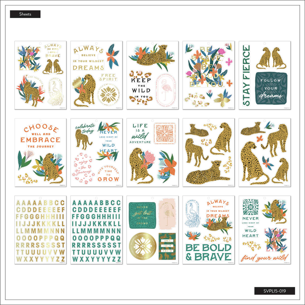 Large Value Pack Stickers - Jewel Tone Jungle