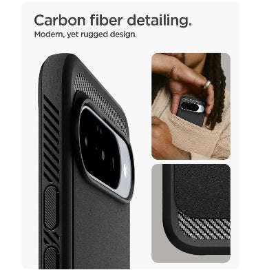 GOOGLE PIXEL 10 / 10 PRO PREMIUM RUGGED ARMOR MAGSAFE CASE BLACK