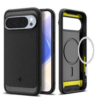 GOOGLE PIXEL 10 PRO XL PREMIUM RUGGED ARMOR MAGSAFE CASE BLACK