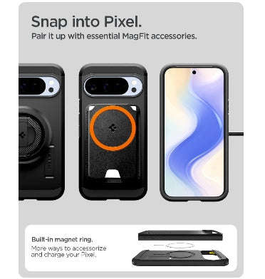 GOOGLE PIXEL 10 PRO XL PREMIUM TOUGH ARMOR MAGSAFE CASE BLACK | SPIGEN