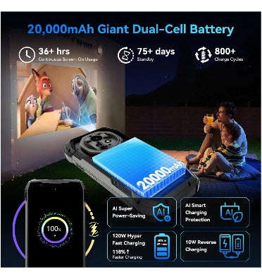 BLACKVIEW XPLORE 2 RUGGED/PROJECTOR 256GB/36GB 20000MAH BLACK