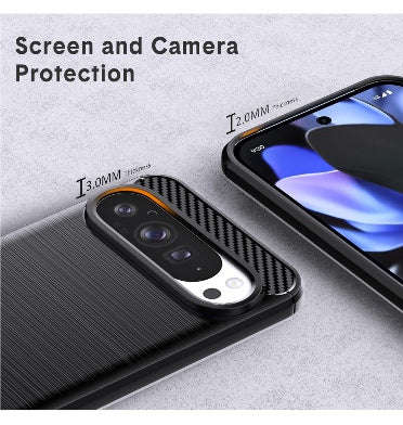 GOOGLE PIXEL 9 / 9 PRO PREMIUM SLIM CARBON FIBRE CASE BLACK