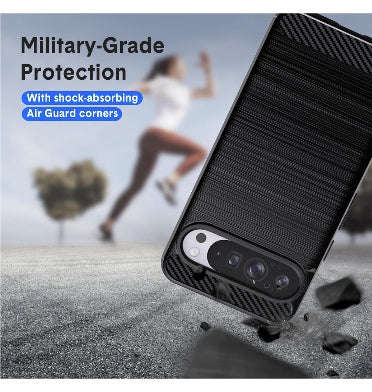 GOOGLE PIXEL 9 / 9 PRO PREMIUM SLIM CARBON FIBRE CASE BLACK