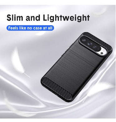 GOOGLE PIXEL 9 / 9 PRO PREMIUM SLIM CARBON FIBRE CASE BLACK