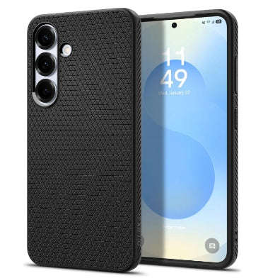 SAMSUNG GALAXY S25+ PREMIUM SLIM LIQUID AIR CASE MATTE BLACK | SPIGEN