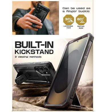 SAMSUNG GALAXY S25 ULTRA FULL BODY RUGGED PROTECTIVE CASE BLACK | SUPCASE