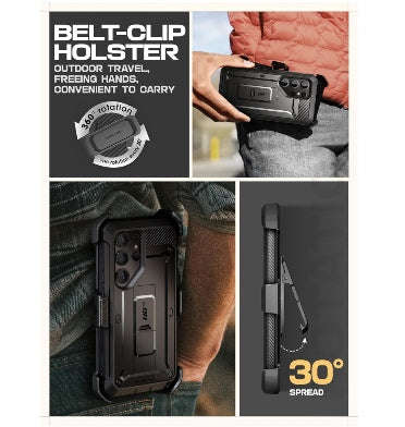 SAMSUNG GALAXY S25 ULTRA FULL BODY RUGGED PROTECTIVE CASE BLACK | SUPCASE
