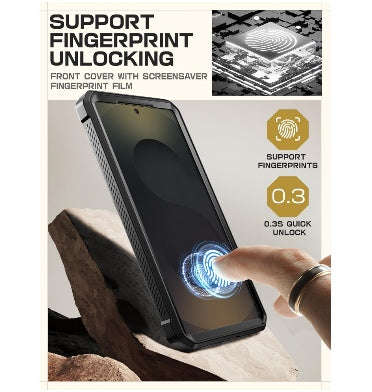 SAMSUNG GALAXY S25 ULTRA FULL BODY RUGGED PROTECTIVE CASE BLACK | SUPCASE