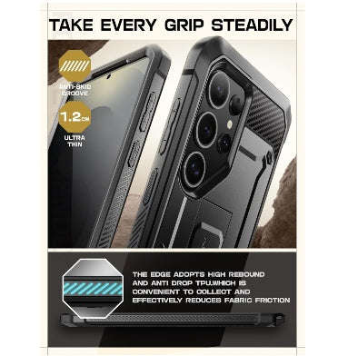 SAMSUNG GALAXY S25 ULTRA FULL BODY RUGGED PROTECTIVE CASE BLACK | SUPCASE