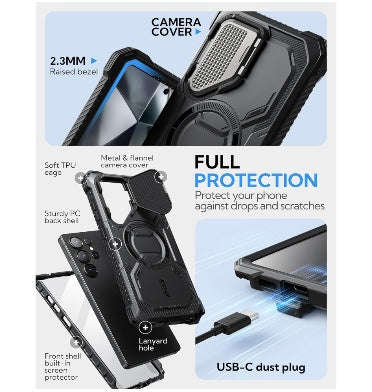 SAMSUNG GALAXY S25 ULTRA PREMIUM FULL BODY ARMORBOX MAGSAFE CASE BLACK | I-BLASON