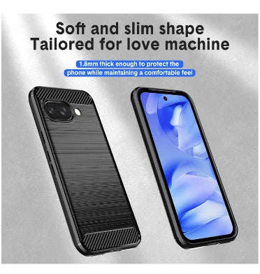 GOOGLE PIXEL 9A PREMIUM SLIM CARBON FIBRE CASE BLACK