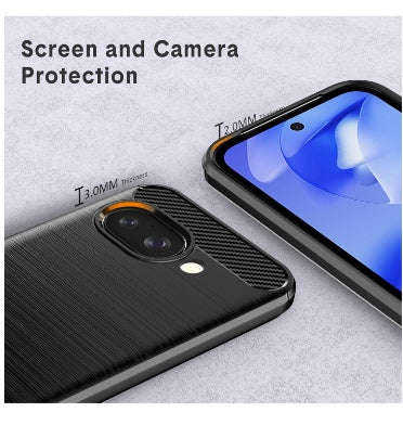 GOOGLE PIXEL 9A PREMIUM SLIM CARBON FIBRE CASE BLACK