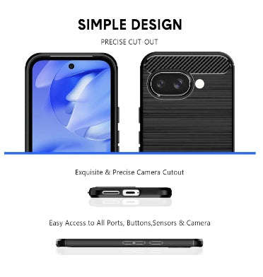 GOOGLE PIXEL 9A PREMIUM SLIM CARBON FIBRE CASE BLACK